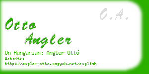 otto angler business card